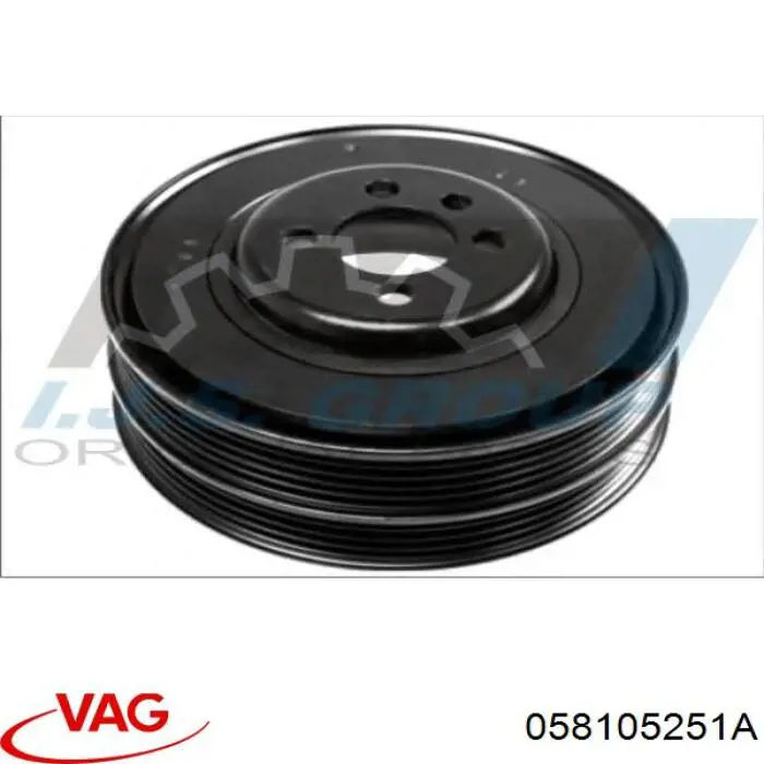 Koło pasowe wału korbowego VAG 058105251A cena, od 54,48 USD