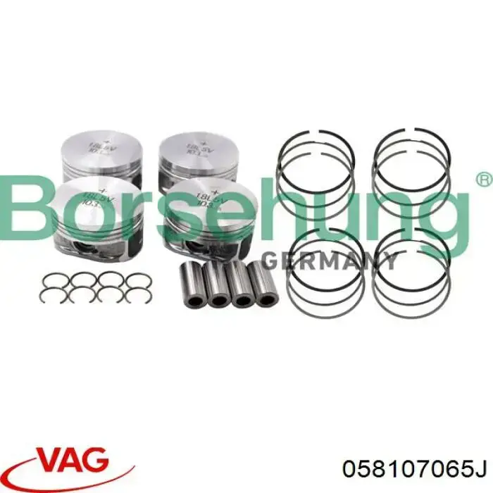 058107065J VAG Tłok, komplet do jednego cylindru, STD