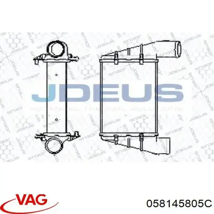 Chłodnica intercoolera VAG 058145805C cena, od 56,24 USD