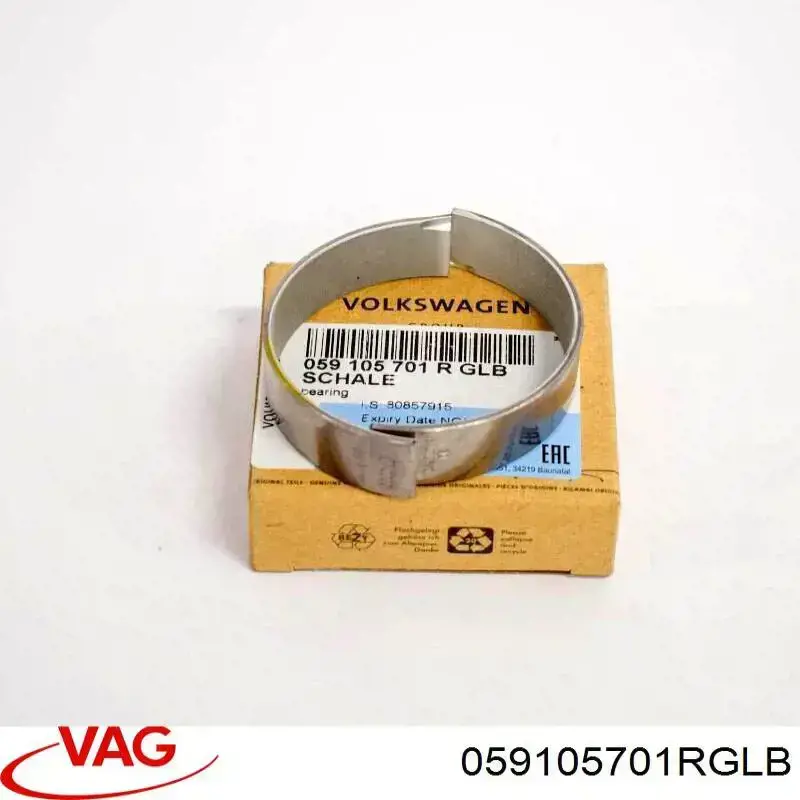 Panewki korbowodowe wału korbowego, zestaw, standardowe (STD) 059105701RGLB VAG