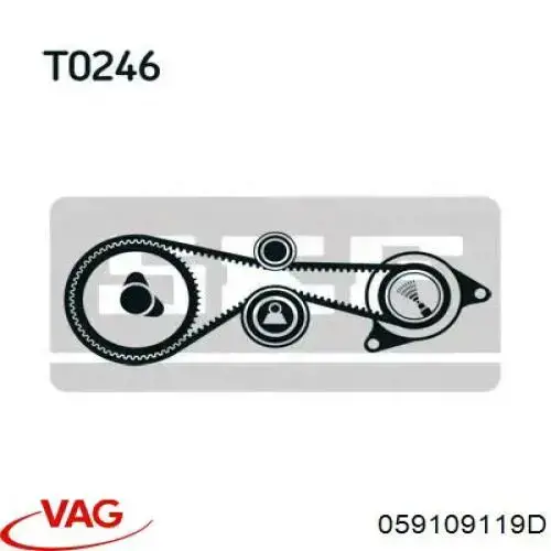 Pasek rozrządu VAG 059109119D cena, od 26,29 USD