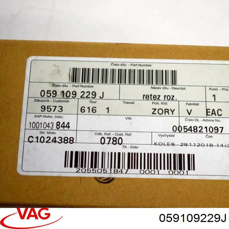 Do koszyka 059109229J VAG Łańcuch rozrządu