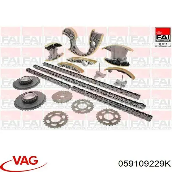 Łańcuch rozrządu prawy VAG 059109229K cena, od 89,75 USD
