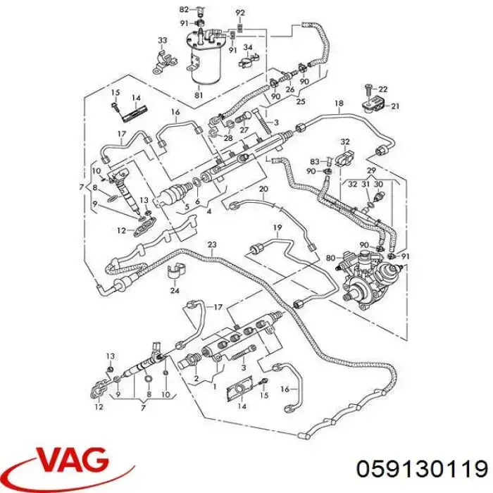Pierścień uszczelniający króciec rury tłocznej wtryskiwacza VAG 059130119 cena, od 2,59 USD