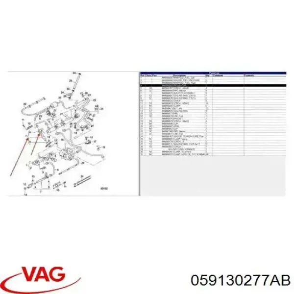 Wtryskiwacz paliwa VAG 059130277AB cena, od 162,61 USD