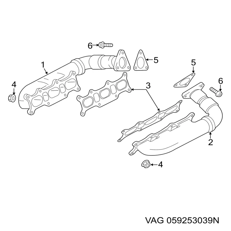 059253039N VAG uszczelka kolektora wydechowego