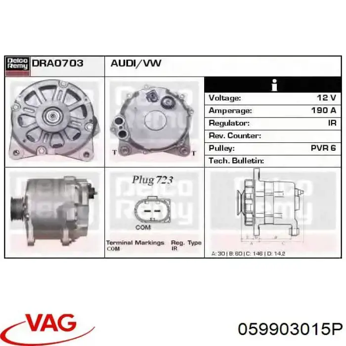 Do koszyka 059903015P VAG Alternator