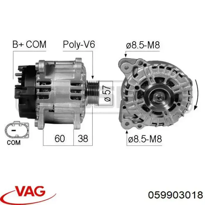 Alternator 059903018 VAG