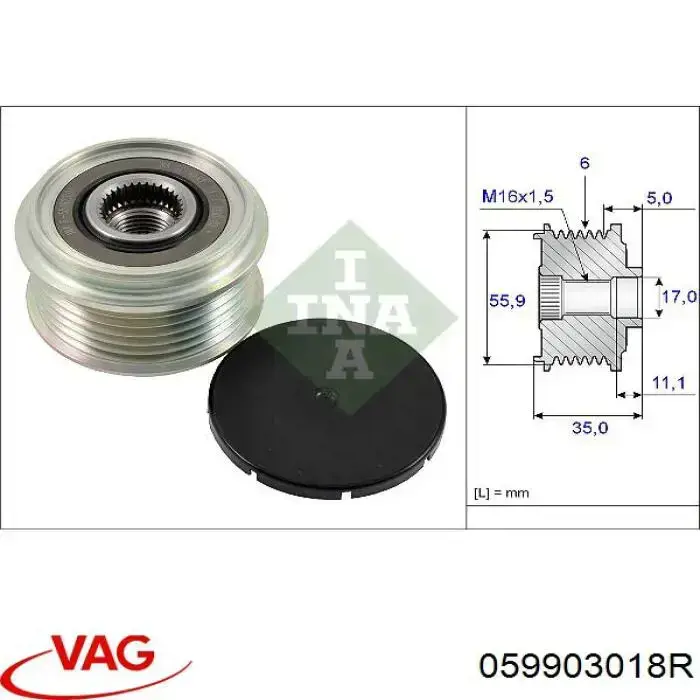Alternator VAG 059903018R cena, od 364,35 USD