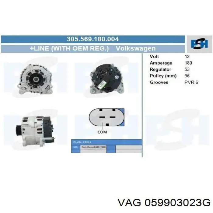 059903023G VAG Alternator