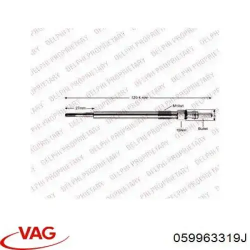059963319J VAG Świeca żarowa
