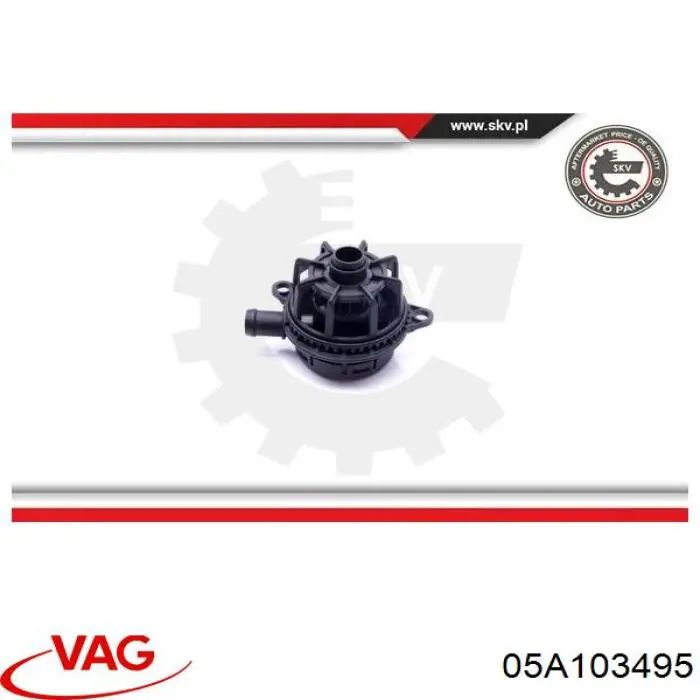 Separator oleju układu wentylacji kadłuda (bloku silnika) VAG 05A103495 cena, od 48,07 USD