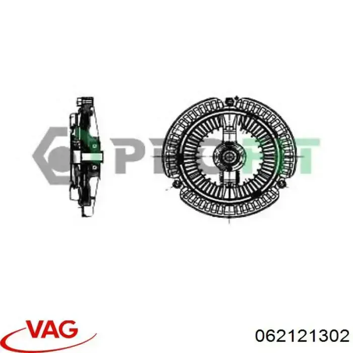 Sprzęgło wiskotyczne wentylatora chłodzenia VAG 062121302 cena, od 207,71 USD