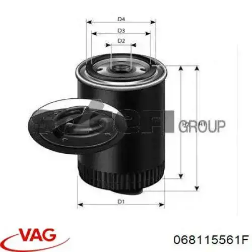 068115561F VAG Filtr oleju