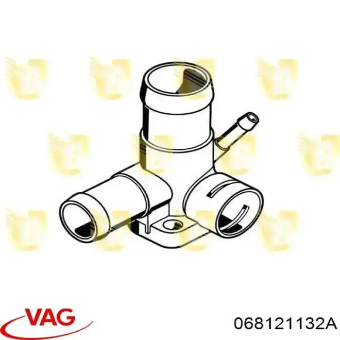 Kołnierz układu chłodzenia (trójnik) VAG 068121132A cena, od 6,11 USD