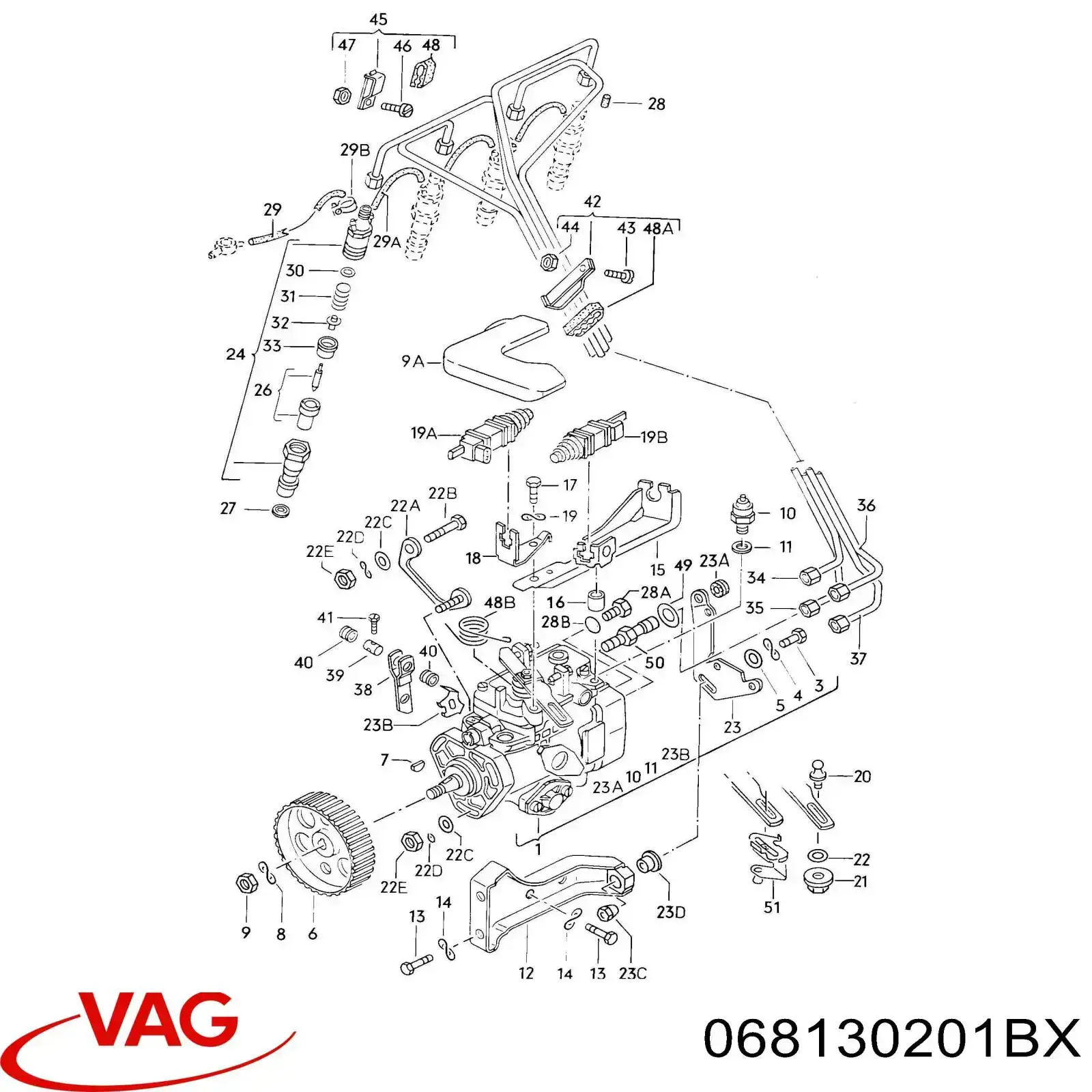 068130201BX VAG Wtryskiwacz paliwa
