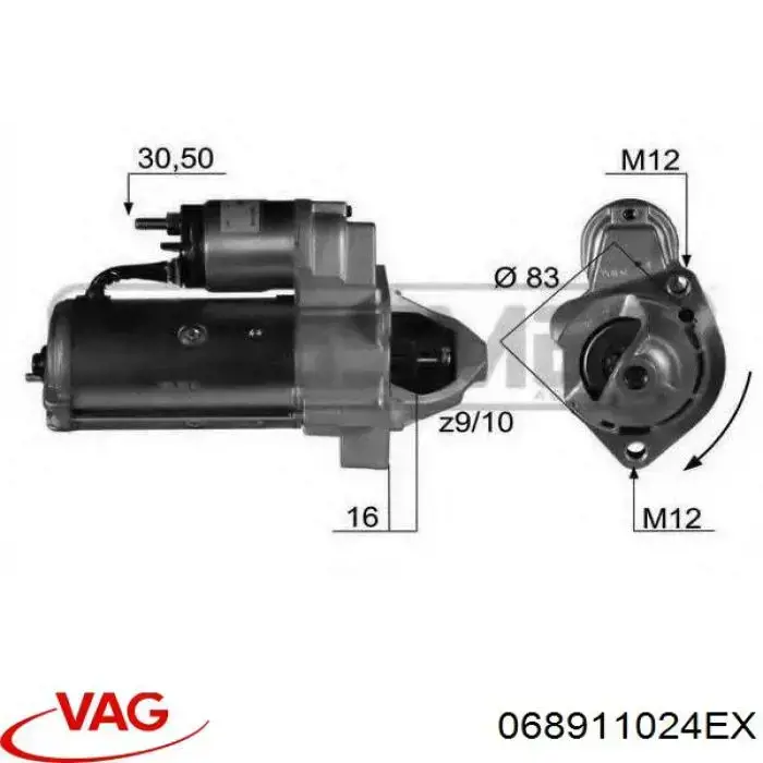 068911024EX VAG Rozrusznik