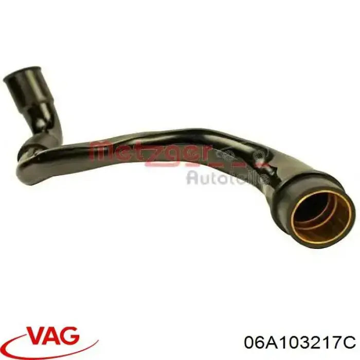 Króciec wentylacji kadłuba (separatora oleju) VAG 06A103217C cena, od 13,78 USD
