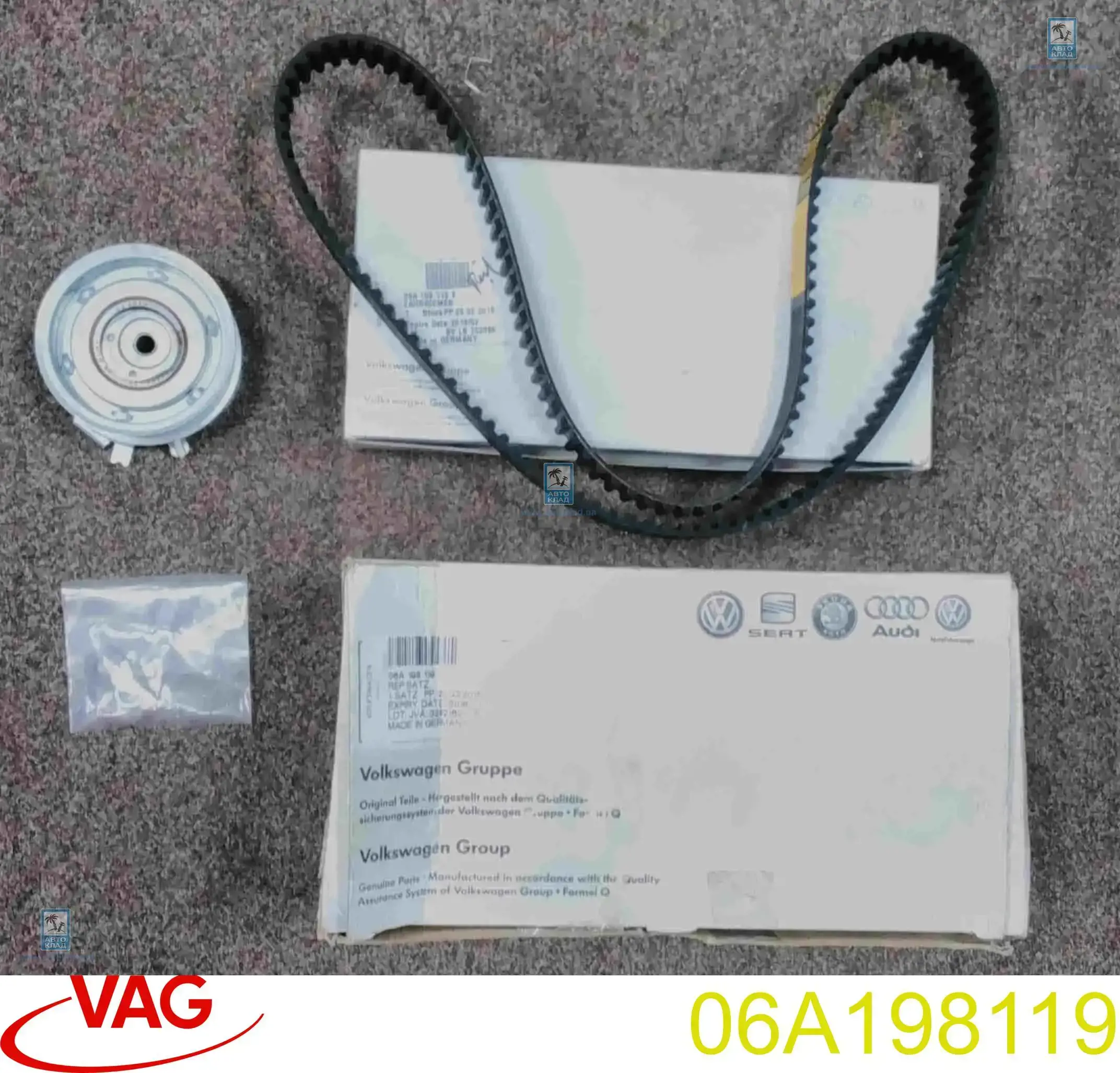 06A198119 VAG Pasek rozrządu, zestaw