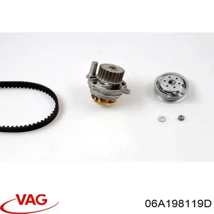 Pasek rozrządu, zestaw 06A198119D VAG