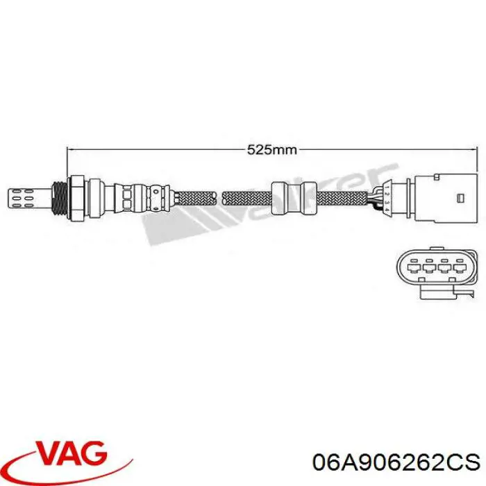 Do koszyka 06A906262CS VAG Sonda lambda czujnik tlenu po katalizatorze