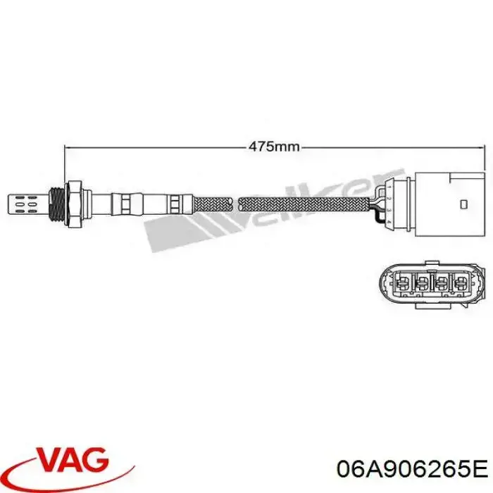 Do koszyka 06A906265E VAG Sonda lambda, czujnik tlenu
