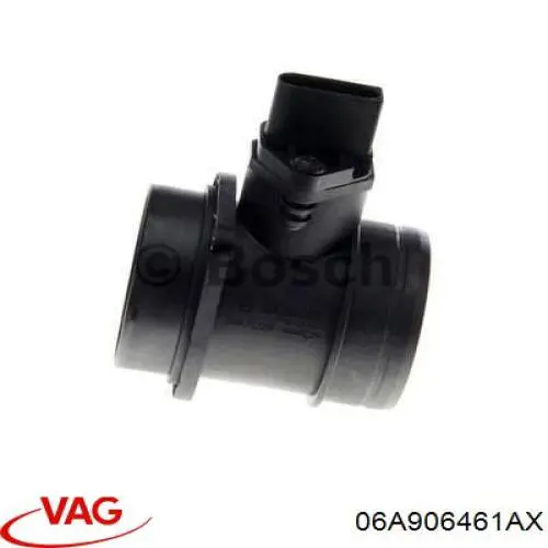 Czujnik przepływu powietrza, przepływomierz powietrza M.A.F. 06A906461AX VAG