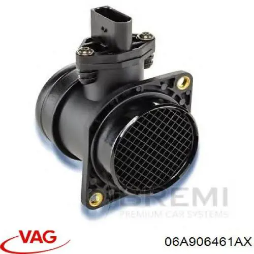 Do koszyka 06A906461AX VAG Czujnik przepływu powietrza, przepływomierz powietrza M.A.F.