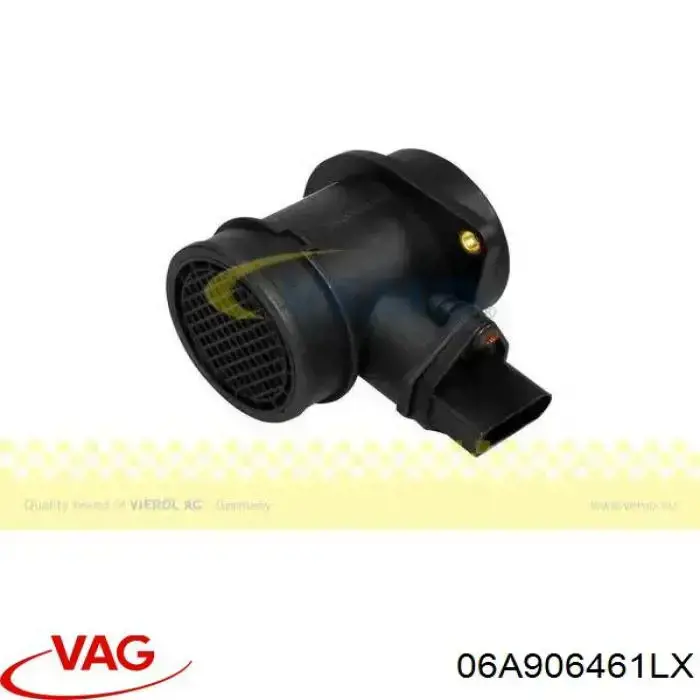 Do koszyka 06A906461LX VAG Czujnik przepływu powietrza, przepływomierz powietrza M.A.F.