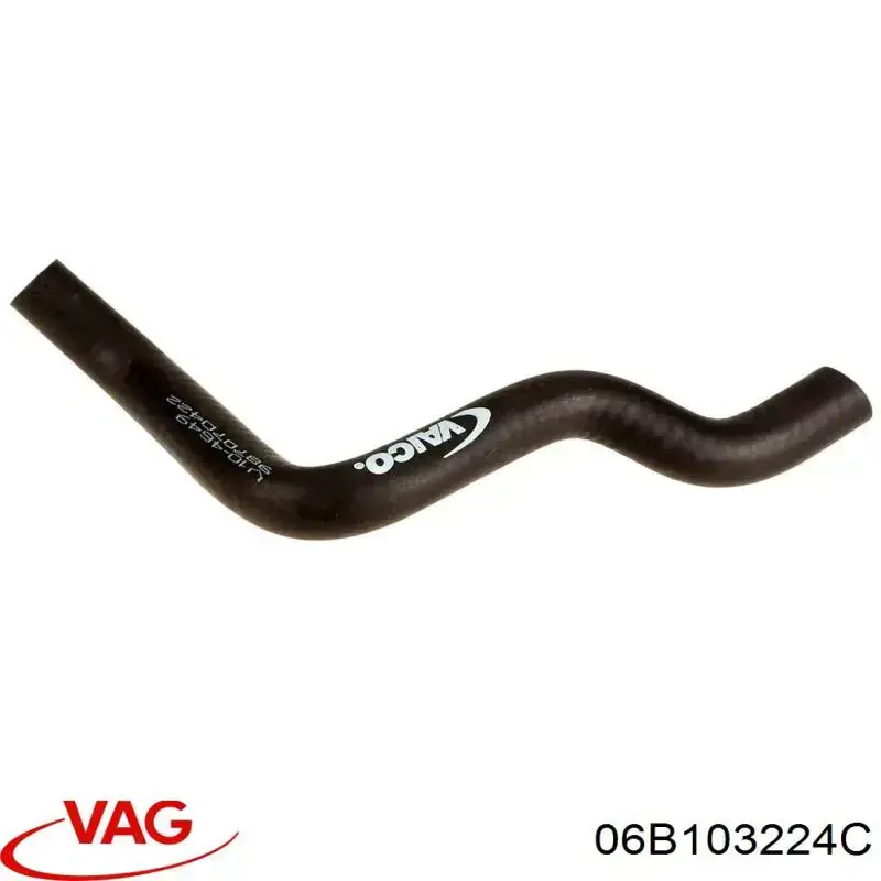 Króciec wentylacji kadłuba (separatora oleju) VAG 06B103224C cena, od 17,26 USD