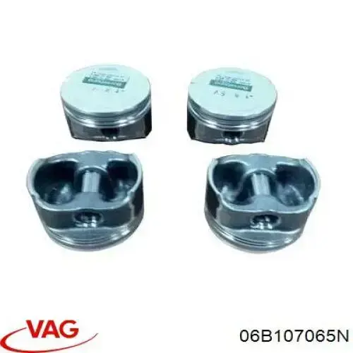 06B107065N VAG Tłok, komplet do jednego cylindru, STD