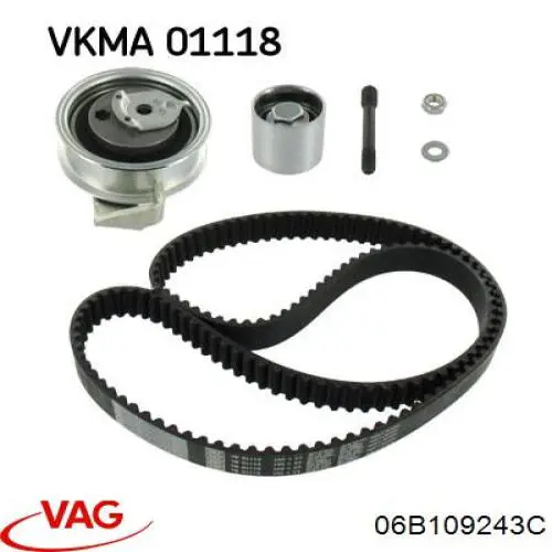 Do koszyka 06B109243C VAG Rolka napinacza paska rozrządu