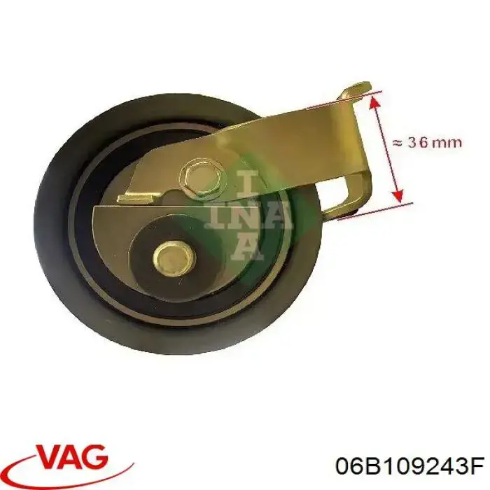 Rolka napinacza paska rozrządu VAG 06B109243F cena, od 58,94 USD
