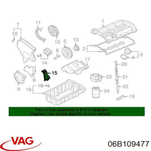 Napinacz paska rozrządu 06B109477 VAG