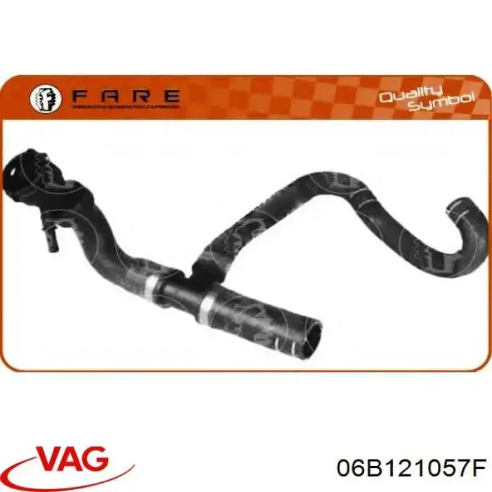 Przewód (króciec) chłodnicy górny VAG 06B121057F cena, od 47,96 USD