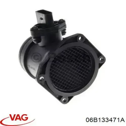 Do koszyka 06B133471A VAG Czujnik przepływu powietrza, przepływomierz powietrza M.A.F.