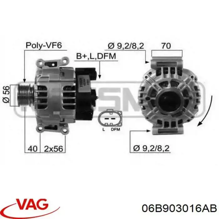 06B903016AB VAG Alternator