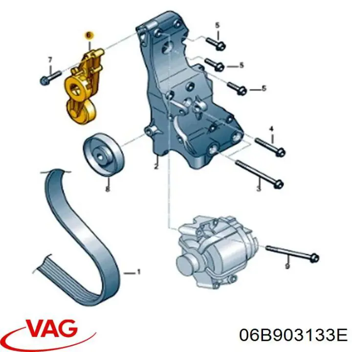 Napinacz paska napędowego VAG 06B903133E