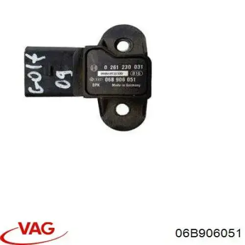 06B906051 VAG Czujnik ciśnienia w kolektorze ssącym, MAP