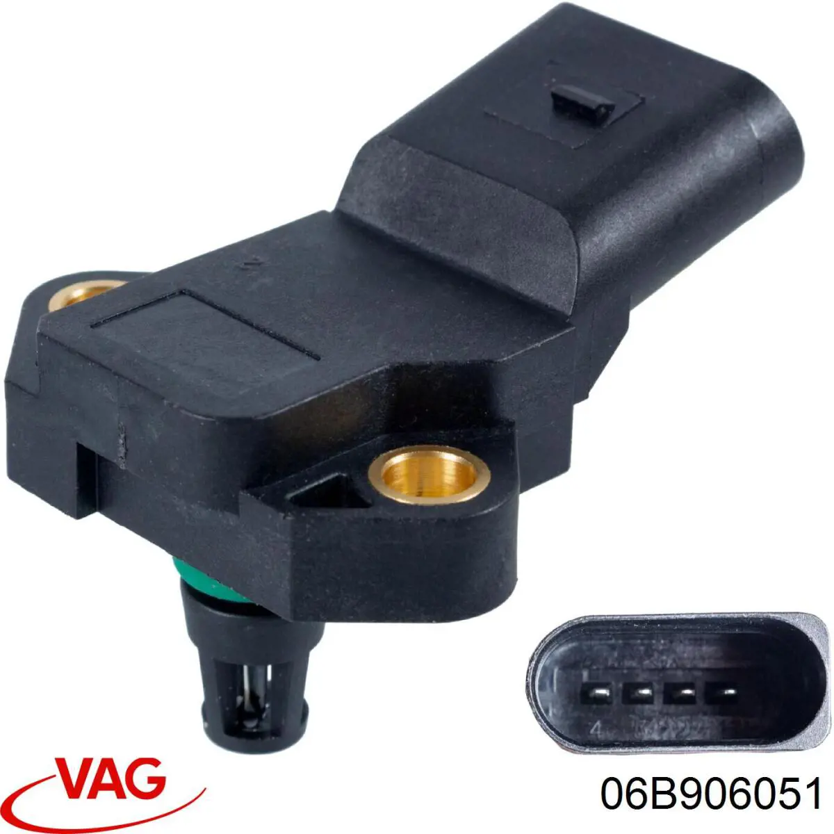 Czujnik ciśnienia w kolektorze ssącym, MAP 06B906051 VAG
