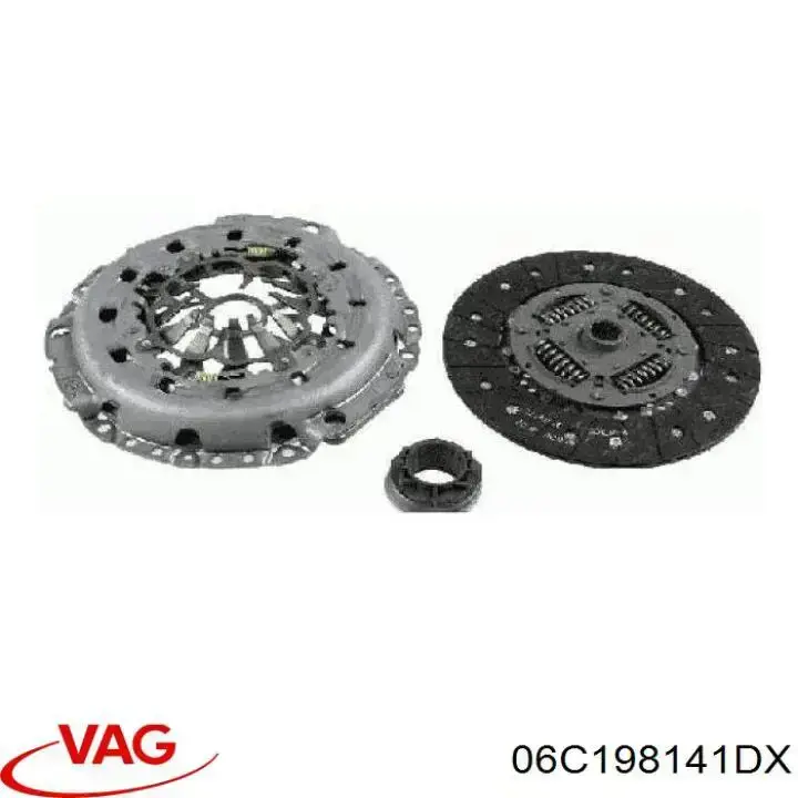 Zestaw sprzęgła (3 części) VAG 06C198141DX cena, od 256,71 USD