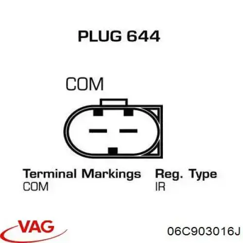 Do koszyka 06C903016J VAG Alternator