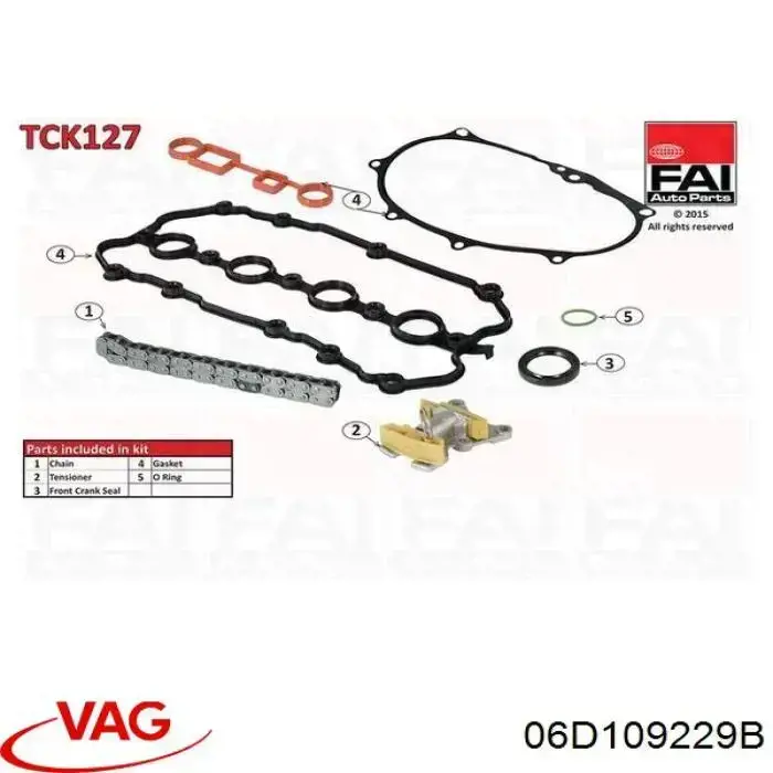 Łańcuch rozrządu 06D109229B VAG