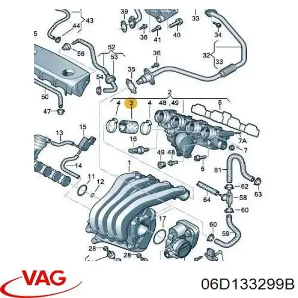 Króciec powietrza VAG 06D133299B cena, od 11,60 USD