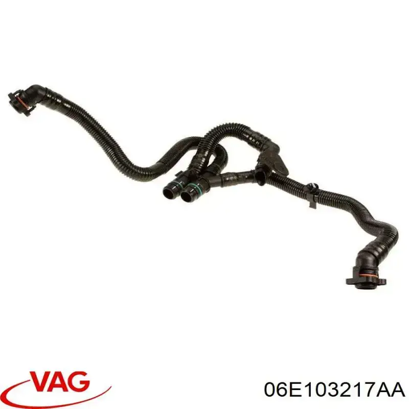 Króciec wentylacji kadłuba (separatora oleju) VAG 06E103217AA cena, od 317,78 USD