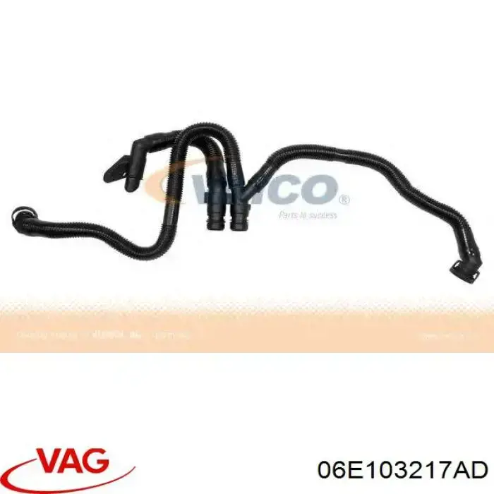 Króciec wentylacji kadłuba (separatora oleju) VAG 06E103217AD cena, od 37,67 USD