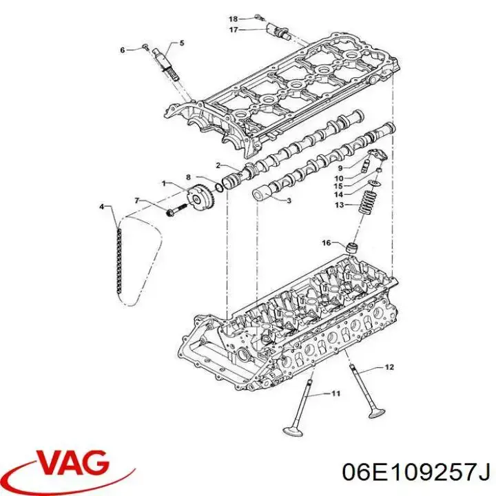 06E109257J VAG Zawór elektromagnetyczny faz rozrządu