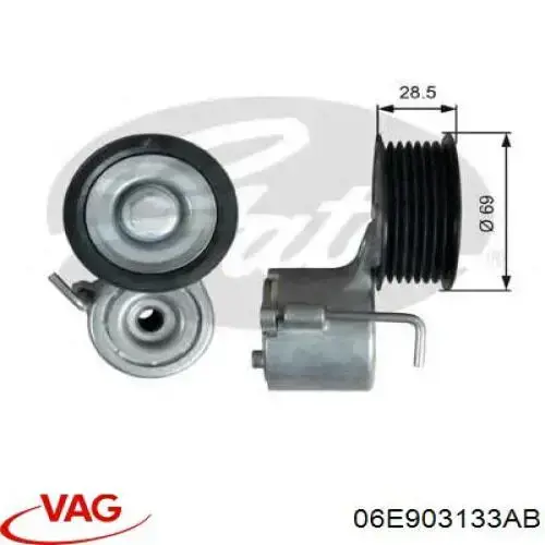 06E903133AB VAG Napinacz paska napędowego