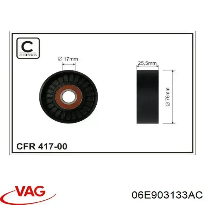 Do koszyka 06E903133AC VAG Napinacz paska napędowego