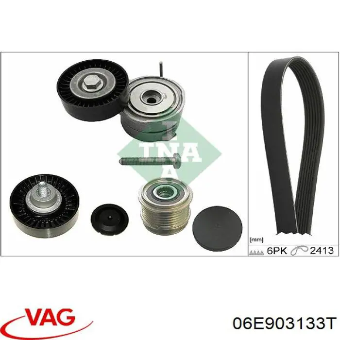Do koszyka 06E903133T VAG Napinacz paska napędowego